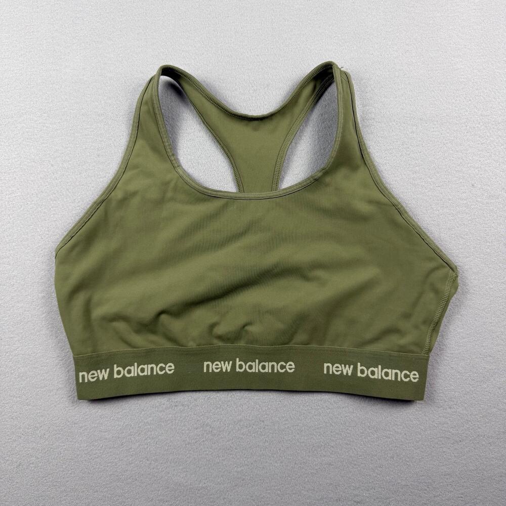 New Balance Olive Racerback Sports Bra - no size